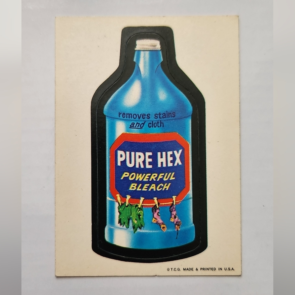 🧙‍♀️ Vintage 1973 Wacky Packages Sticker - "Pure Hex" Trading Card Collectible✨